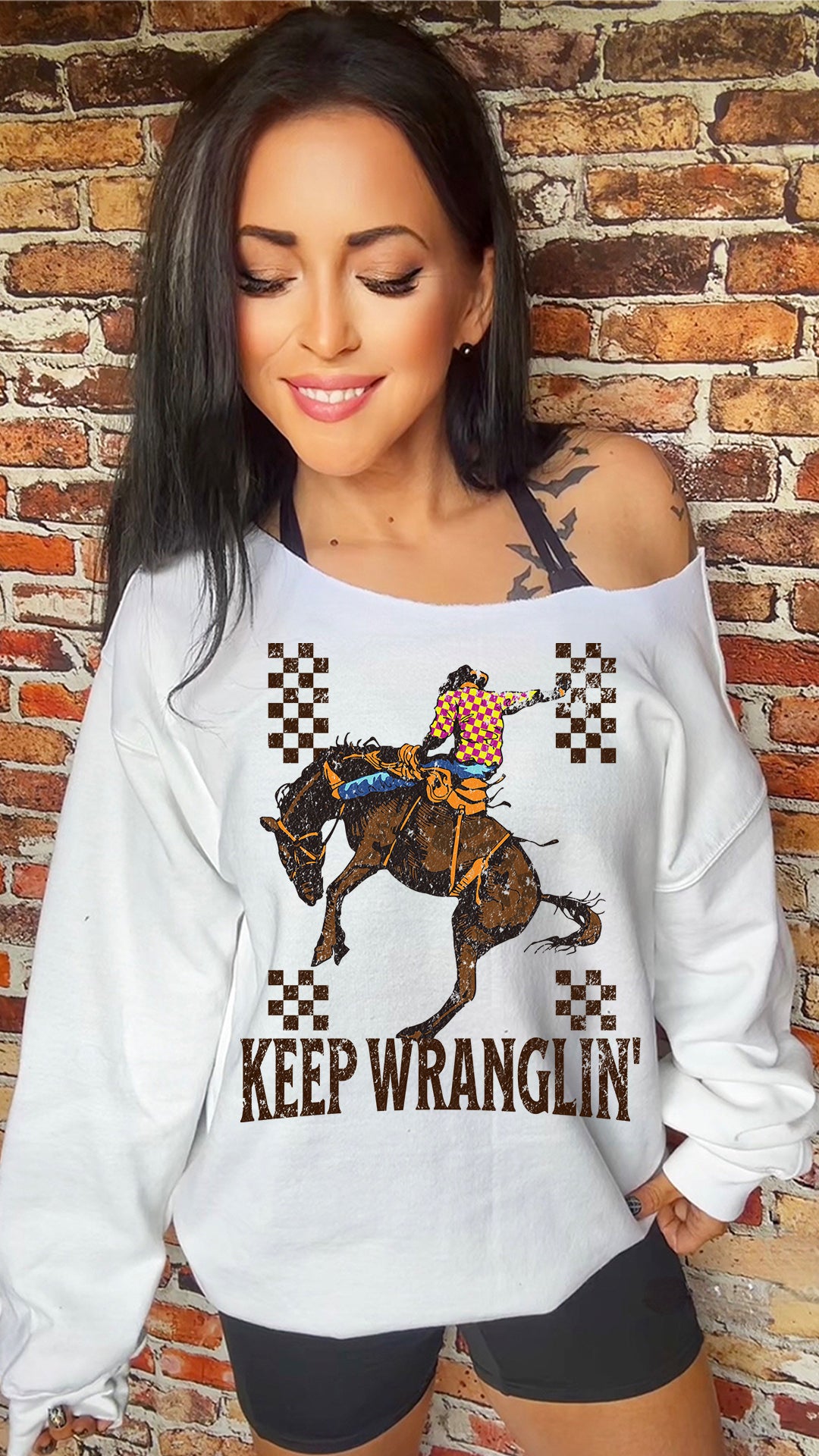 Keep Wrangling Western 11in DTF Transfer SKU108