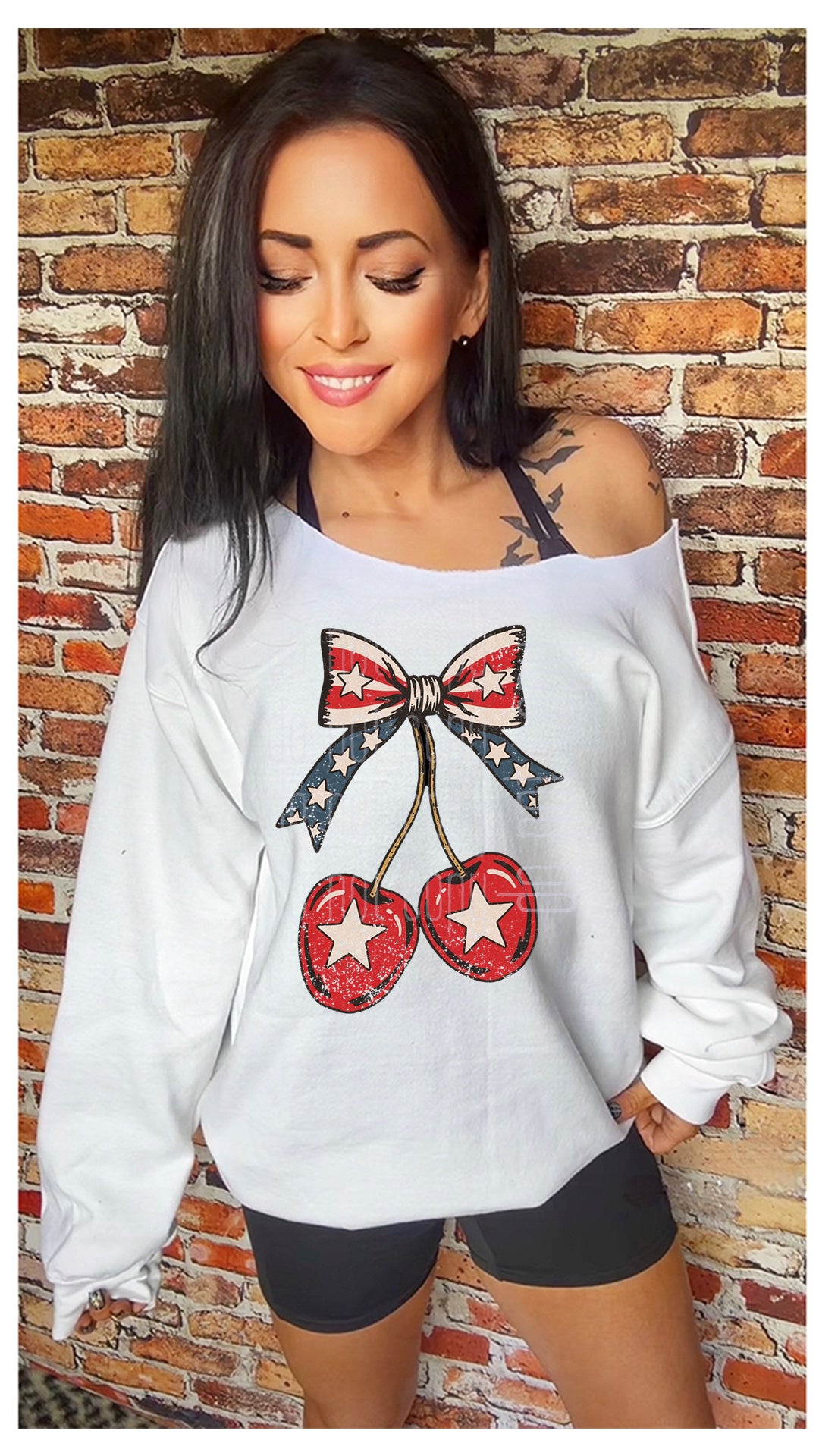 Bows, Stars, Strips & Cherries Adult 11in DTF Transfer SKU226