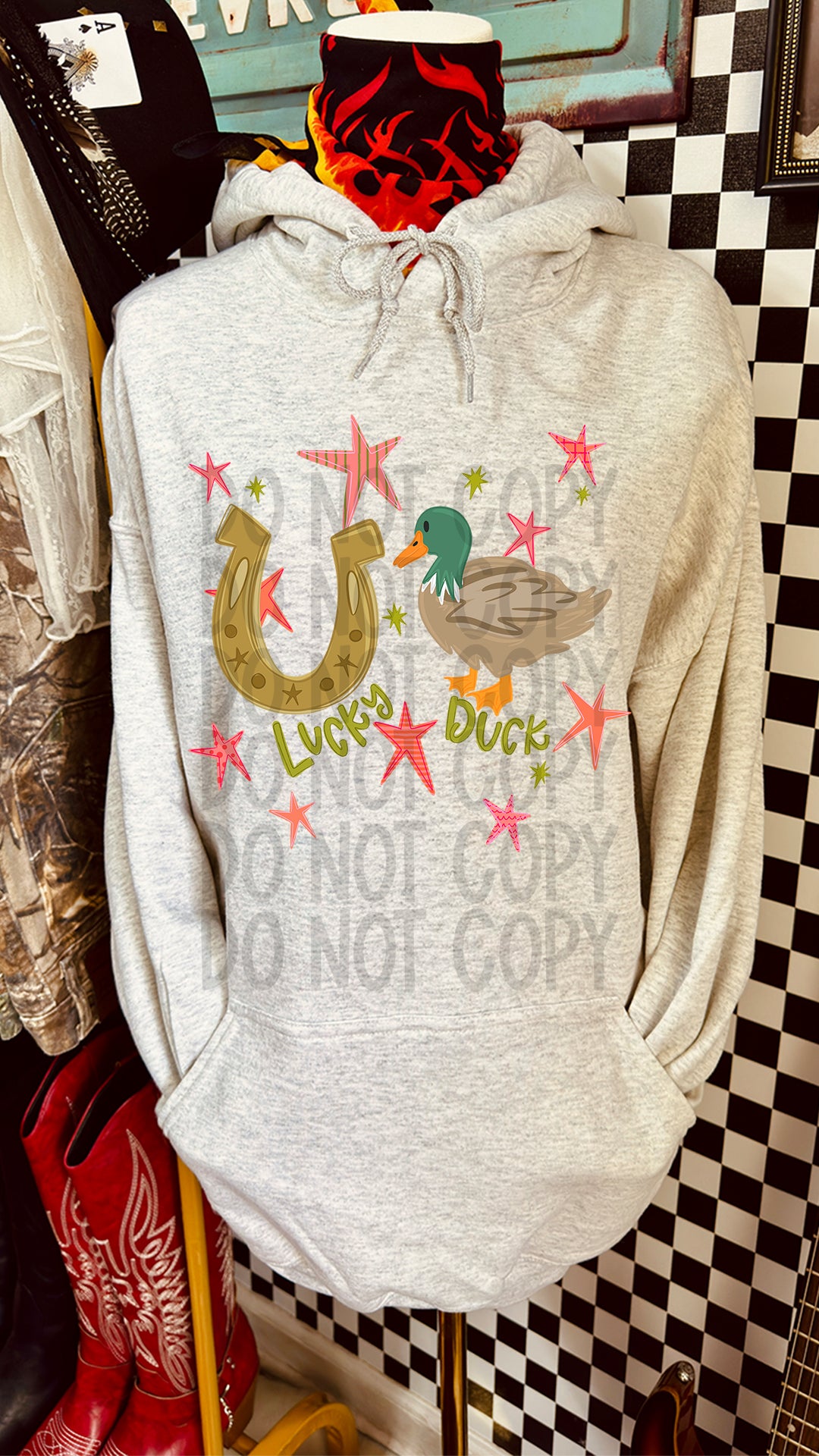 Lucky Duck Humor DTF Transfer 11in-SKU53