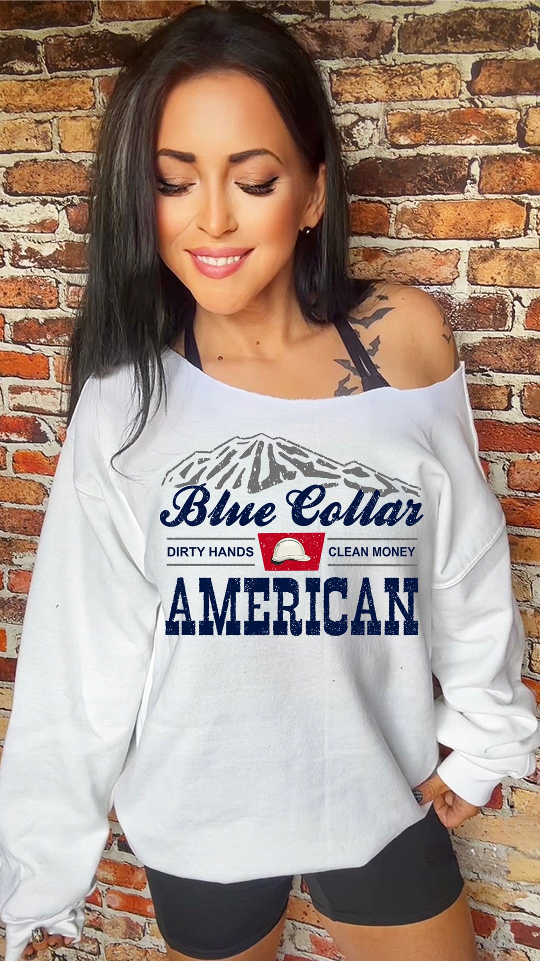 Blue Collar American Adult 11in DTF Transfer SKU127