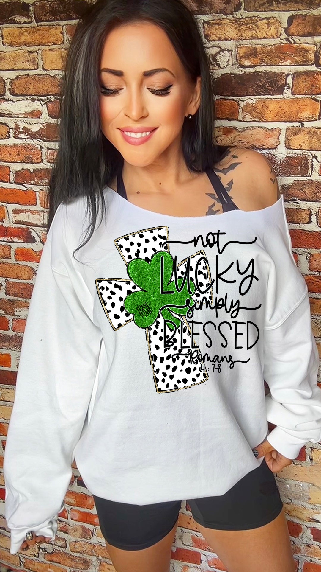 Lucky Blessed Cross St. Patrick’s Day 11in DTF Transfer SKU54