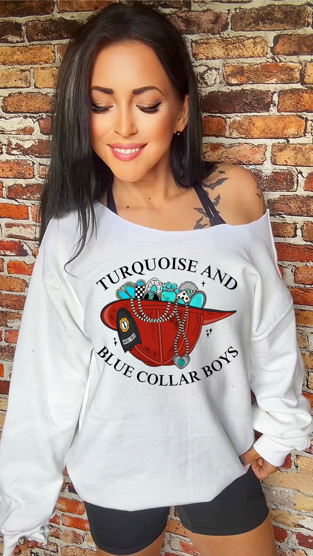 Turquoise & Blue Collar Adult 11in DTF Transfer SKU144