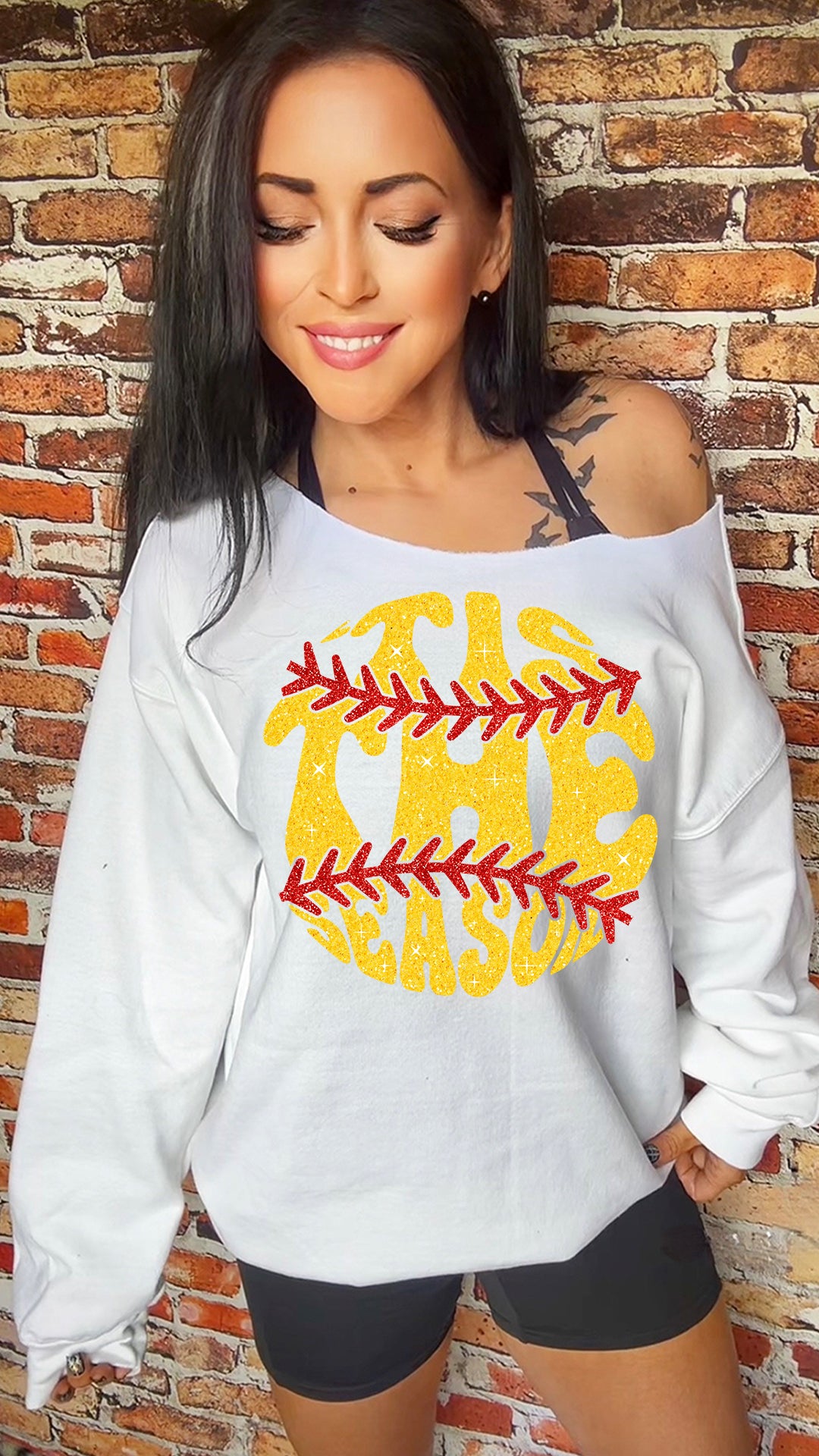 Tis The Season Softball Adult 11in DTF Transfer SKU70
