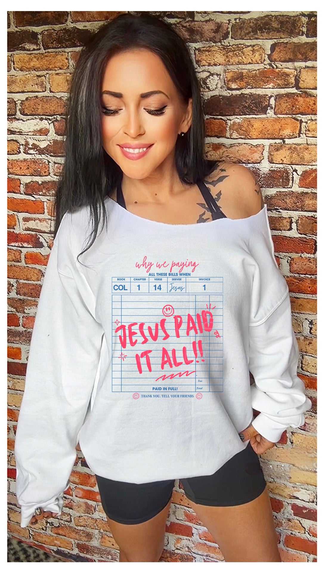 Jesus Paid It All Adult 11in DTF Transfer SKU207