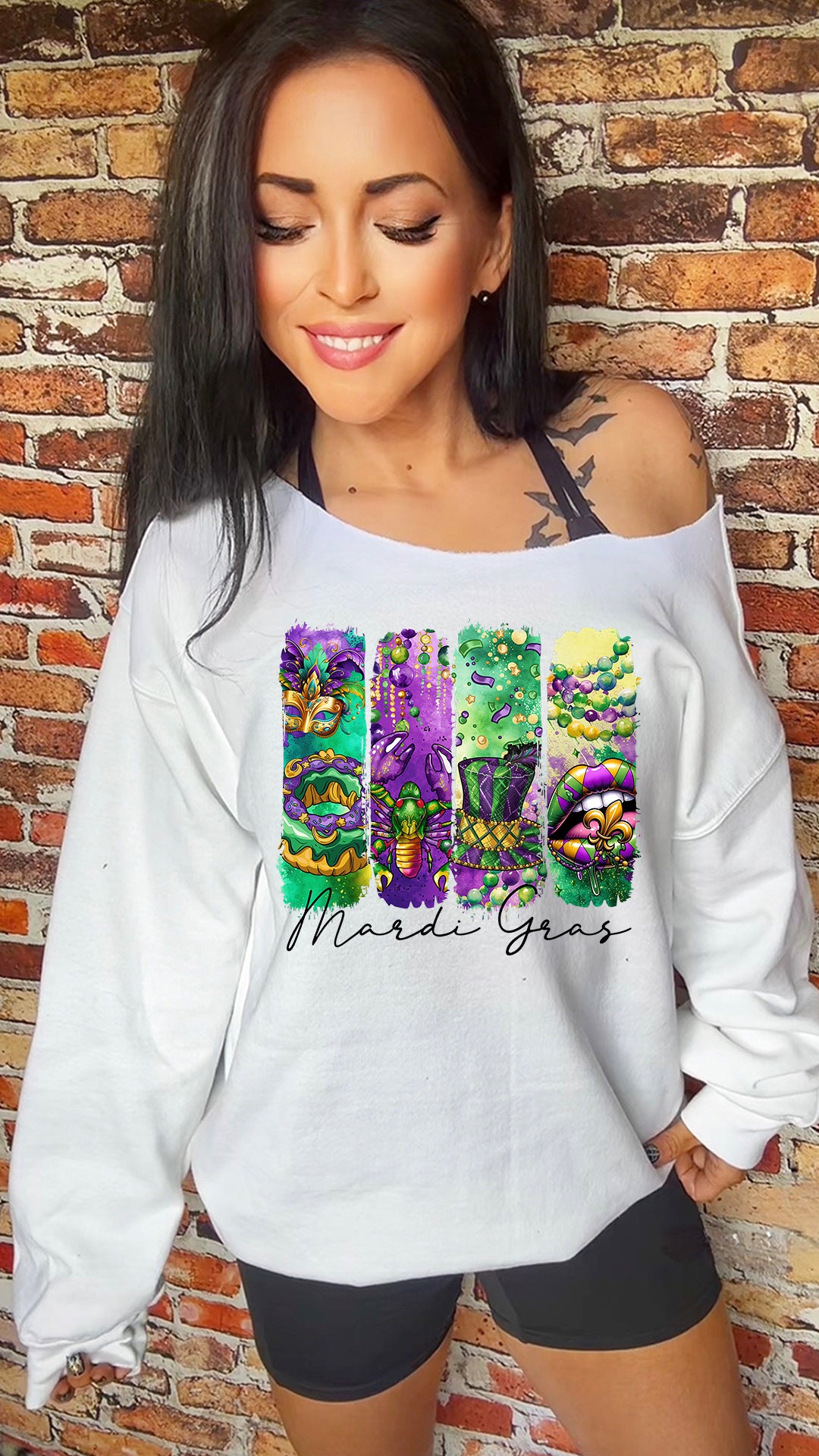 Mardi Gras 11in DTF Transfer SKU28