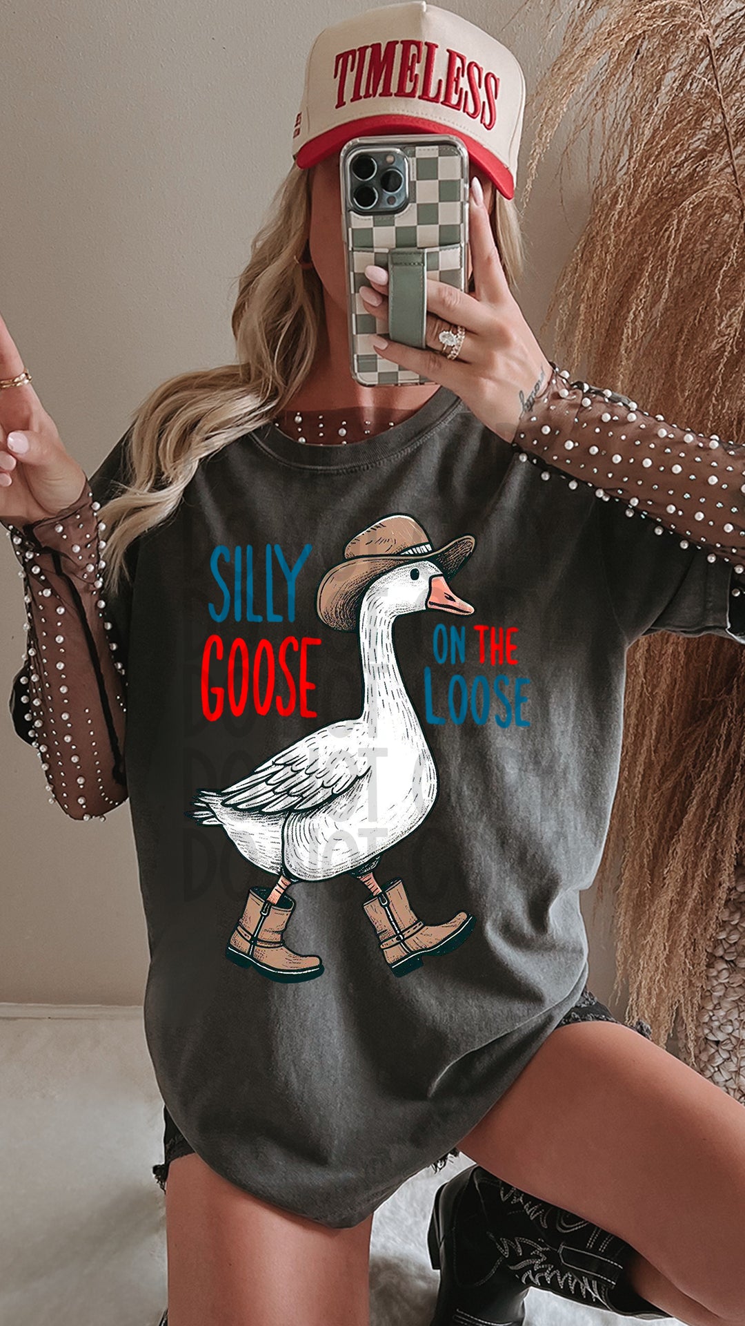 Silly Goose Western DTF Transfer 11in-SKU76