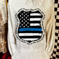 Thin Blue Line Occupation DTF Transfer 11in-SKU58
