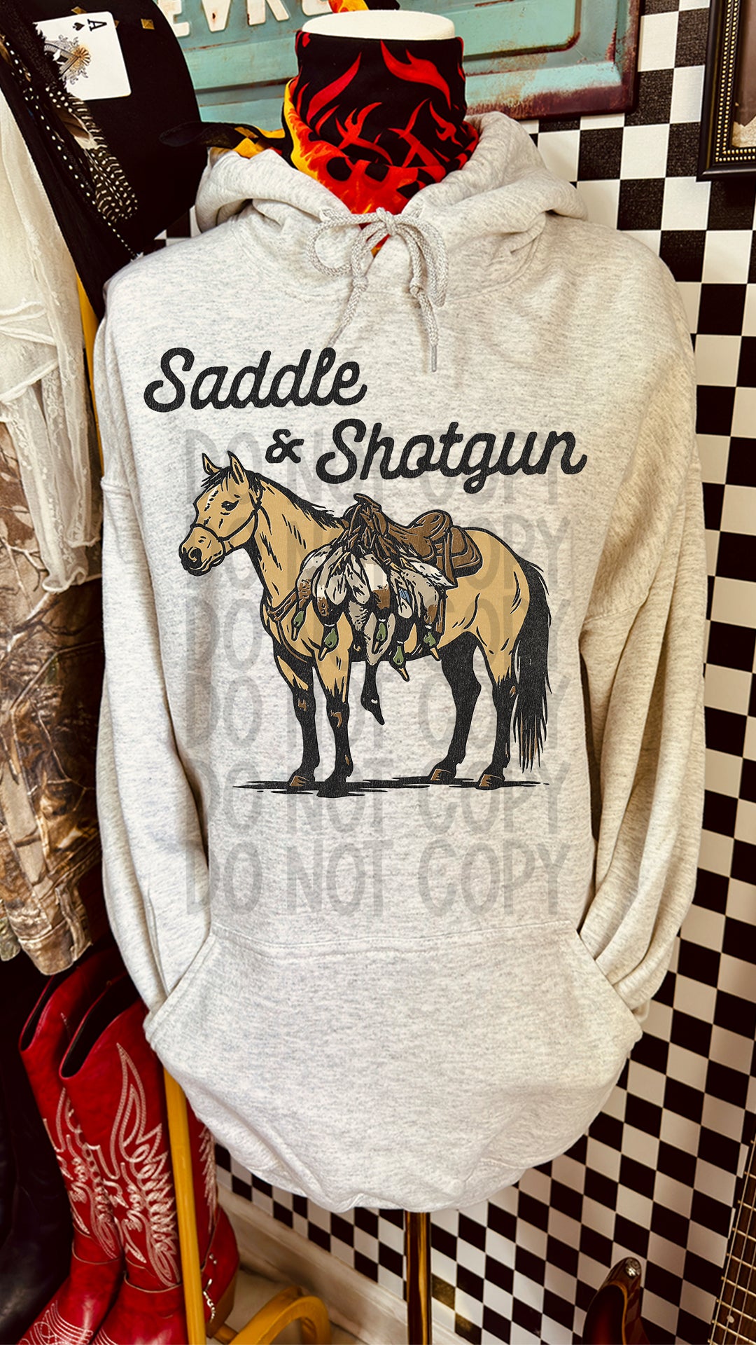 Saddle Western DTF Transfer 11in-SKU34