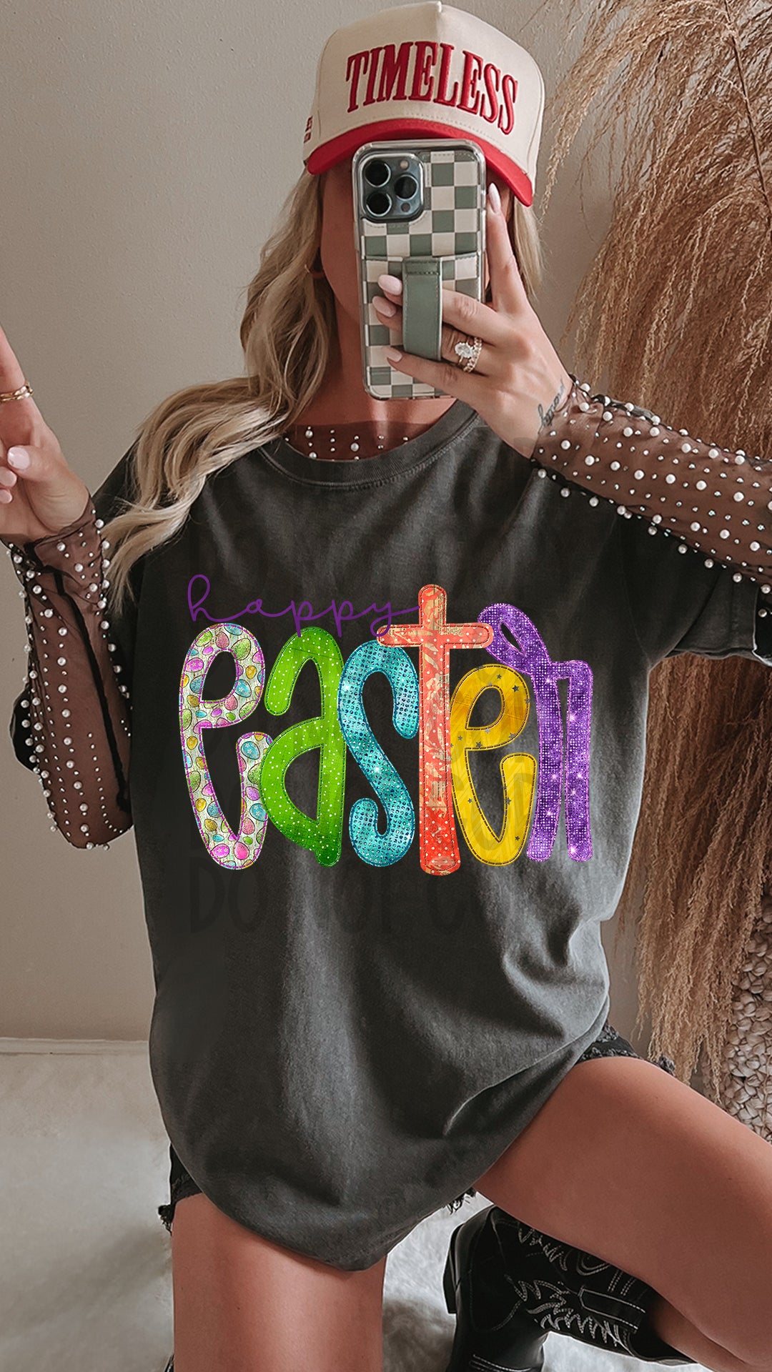 Easter Faux Glitter DTF Transfer 11in-SKU24