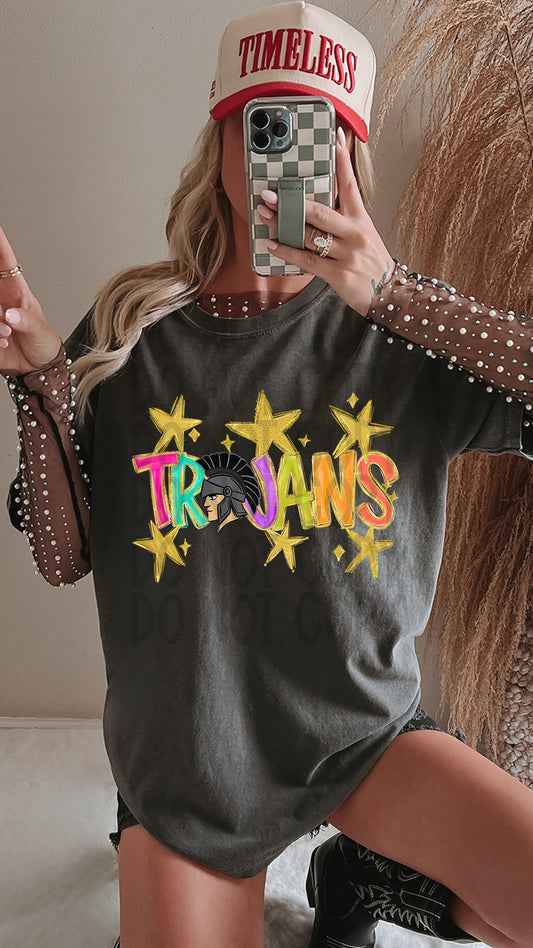 Trojans Sports DTF Transfer 11in-SKU41