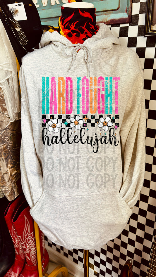 Hard Fought Hallelujah Faith DTF Transfer 11in-SKU101
