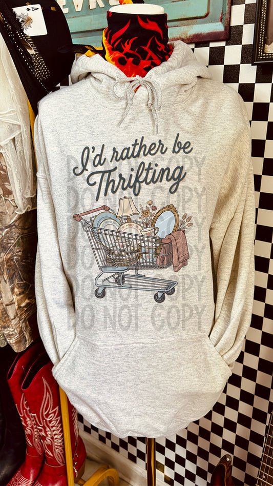 I’d Rather Be Thrifting Humor DTF Transfer 11in-SKU55