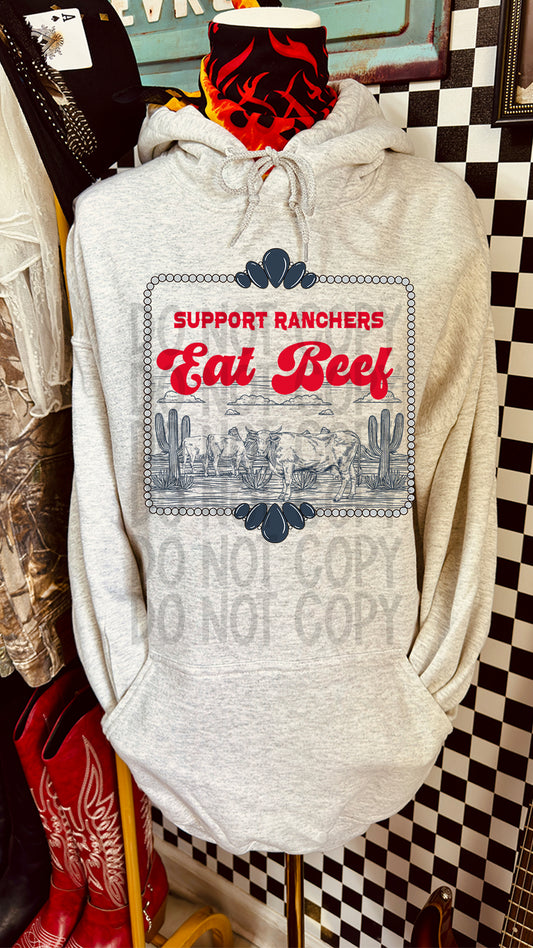Eat Beef Western DTF Transfer 11in-SKU52