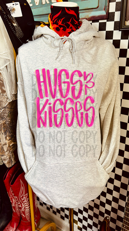 Hugs & Kisses Holiday DTF Transfer 11in-SKU106