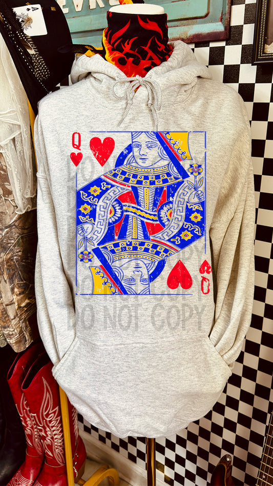 Queen of Hearts Holiday DTF Transfer 11in-SKU107