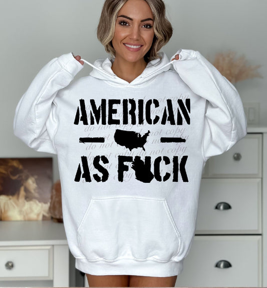 American As Fuck Humor Western DTF Transfers SKU6526