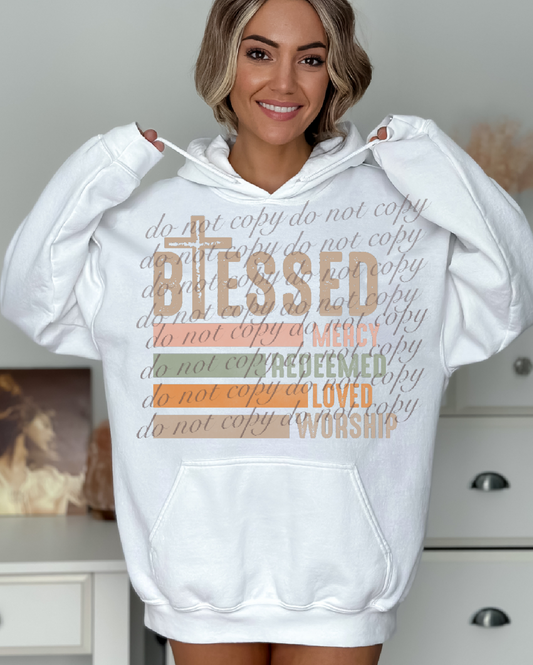 Blessed Mercy Redeemed Loved Transfers SKU7820