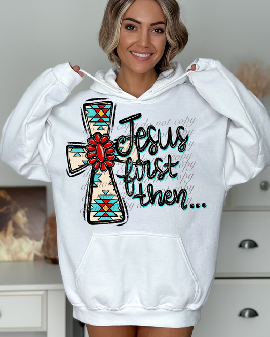 Jesus First Then…. Rodeo (Separate Design)DTF Transfers SKU7622