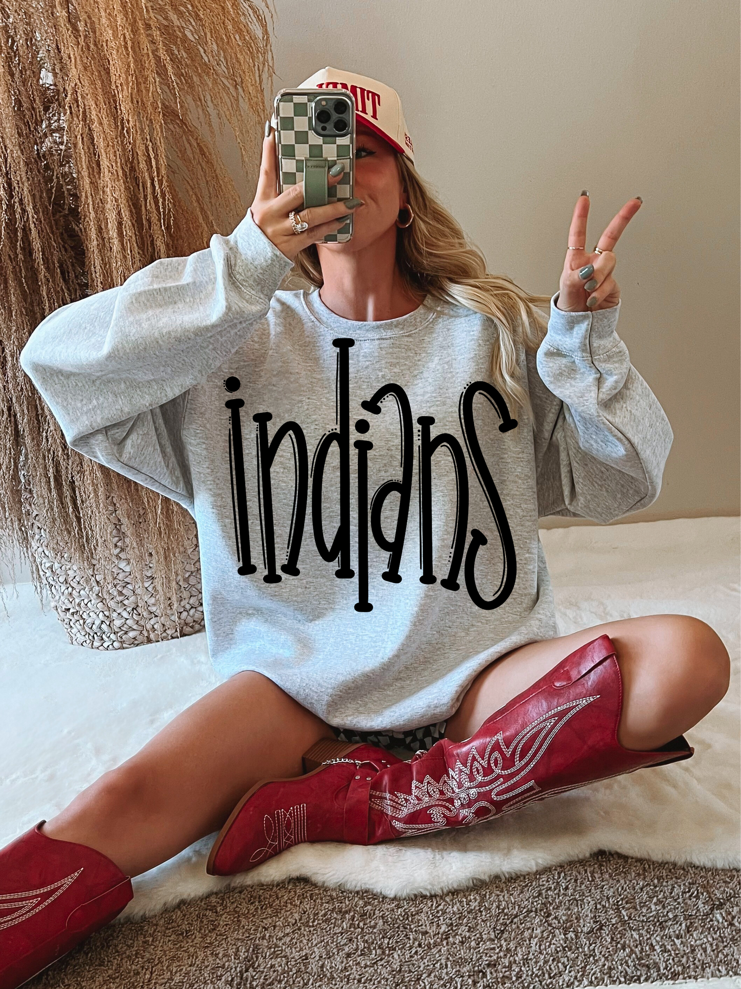 Indians Spangle Transfer and Matching DTF Transfer
