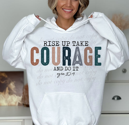 Rise Up Take Courage Faith DTF Transfers SKU55971