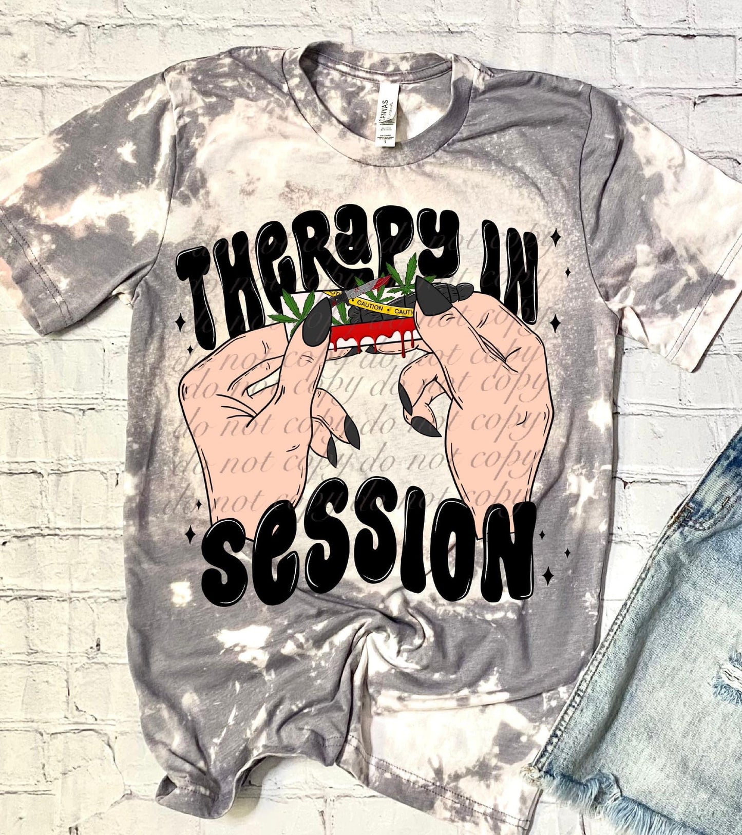 Rollin Up Therapy Halloween Weed Single DTF Transfer SKU3122