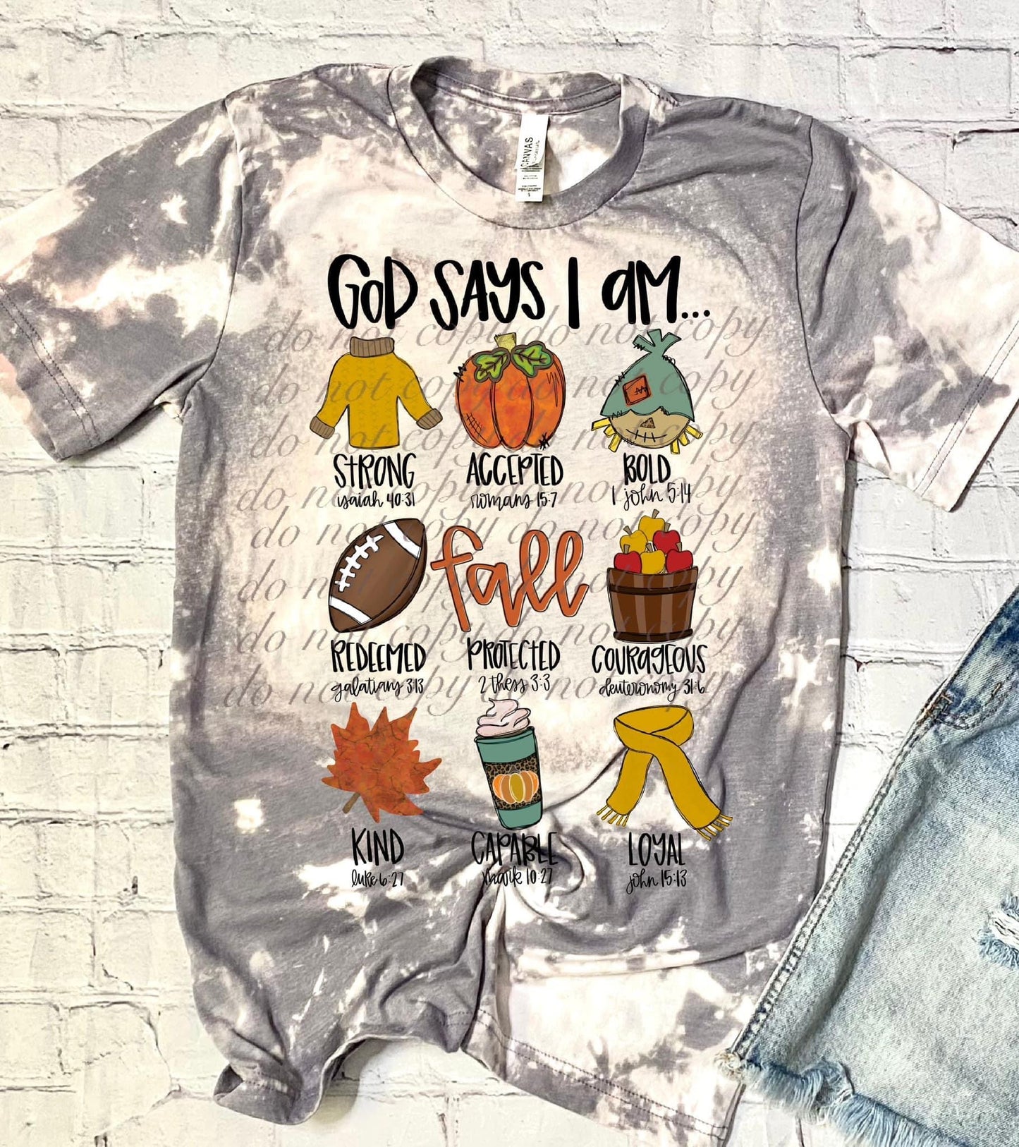 God Says I Am Holiday Fall Single DTF Transfer SKU3212