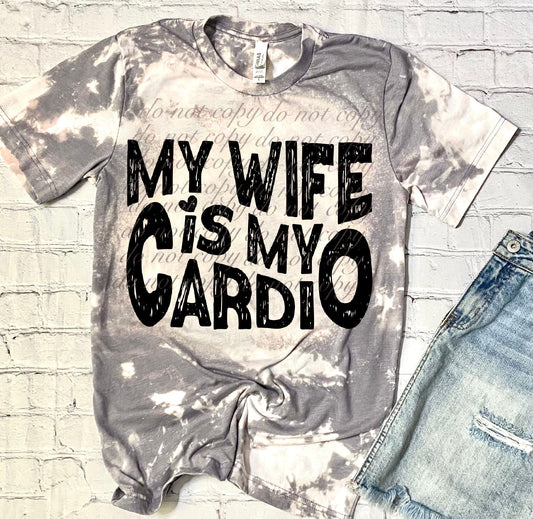 Wife Cardio Humor Single DTF Transfer  SKU1468