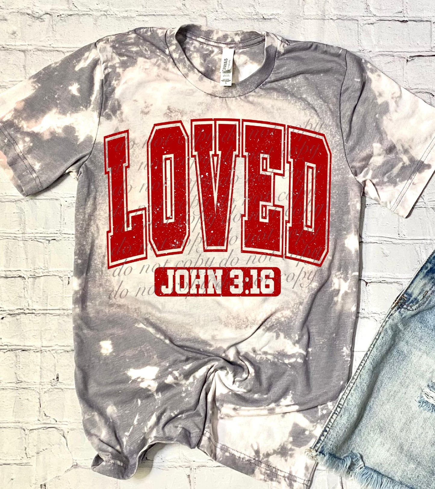 Loved John 3:16 Valentine DTF Transfer SKU4824