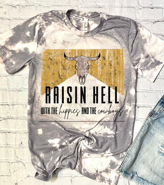 Rasin Hell Hippies Country DTF Transfer SKU4204