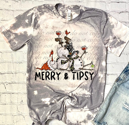Merry & Tipsy Christmas  DTF Transfer SKU1842