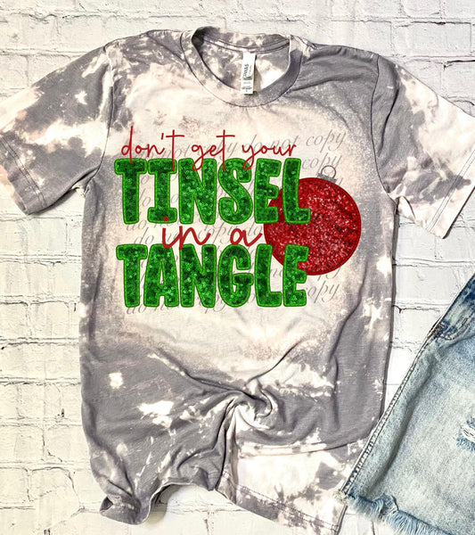 Tinsel Tangle Sequin Christmas  DTF Transfer SKU3519