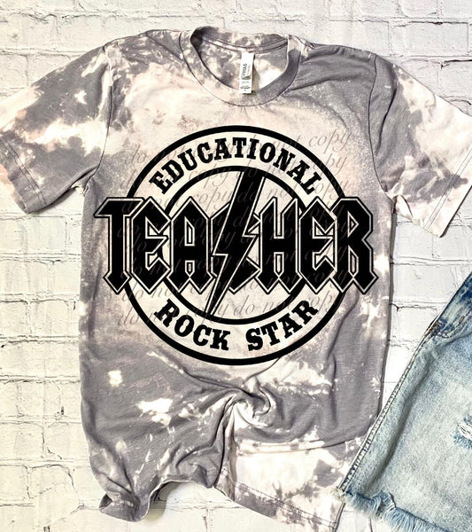 Teacher Educational Rock Star Occupation DTF Transfer SKU4911