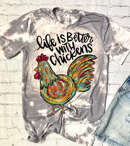 Life Is Better Chickens Country DTF Transfers SKU4283